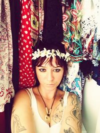 Portrait of young woman