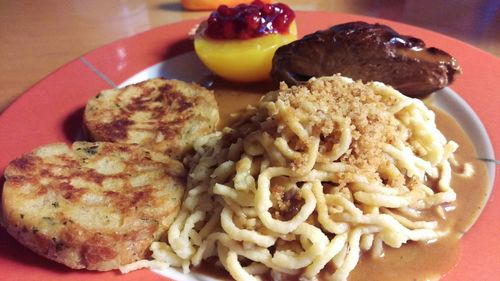 Close-up of food in plate