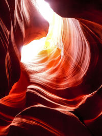 Low angle view of rock formation