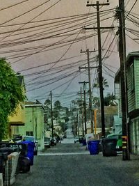 Road passing through city