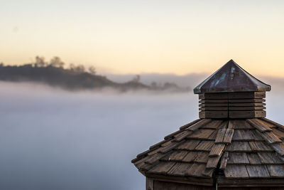 Close-up of roof against clear sky