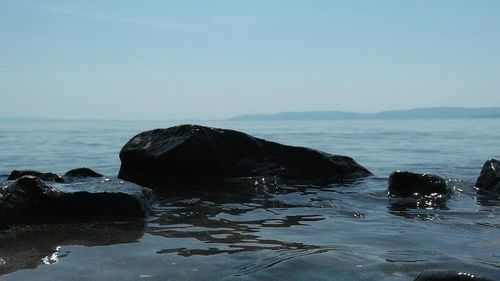 Rock formations in sea