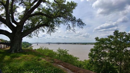 Scenic view of river against sky
