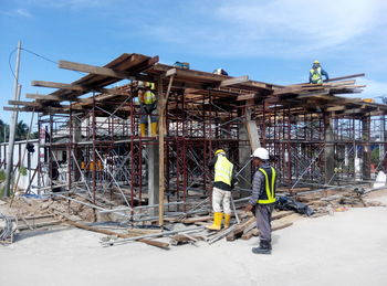 Men working at construction site