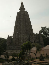 Low angle view of temple against sky