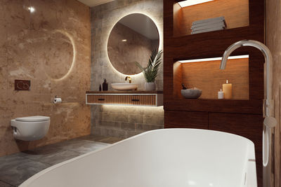 Interior of bathroom