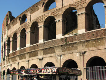 Low angle view of historical building against sky