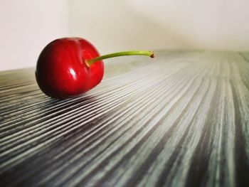 Close-up of strawberry on table