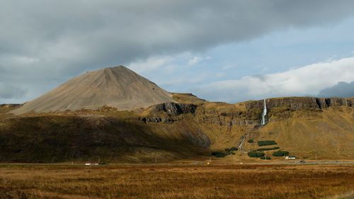 Scenic view of mountain against sky