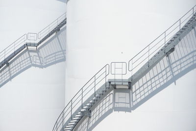 Low angle view of spiral staircase