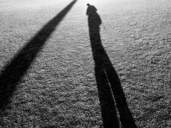 Shadow of people on wall