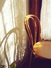 Close-up of curtain on bed at home