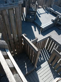 High angle view of staircase