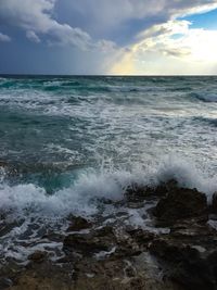 Scenic view of sea against sky