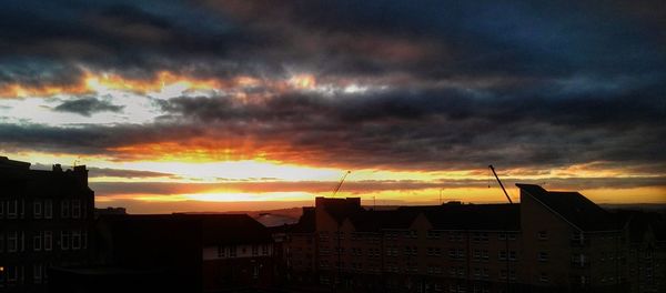 Dramatic sky over city