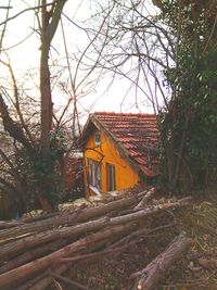 Abandoned building against sky