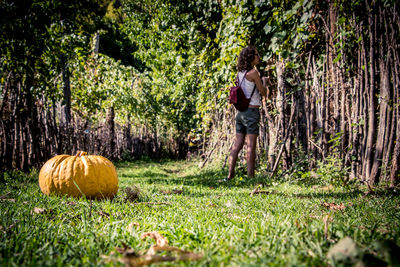 Full length of man standing in field