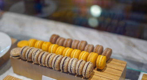 Close-up of food on table