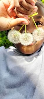 Close-up of person holding ice cream