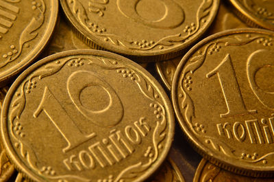 Full frame shot of coins