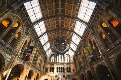 Low angle view of ceiling of building