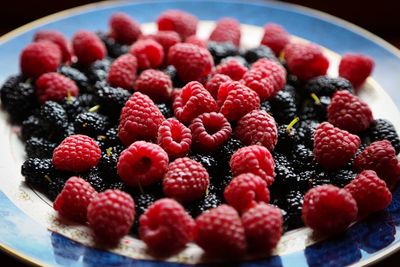 Fresh berries on plate