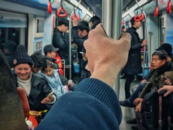 People sitting in train