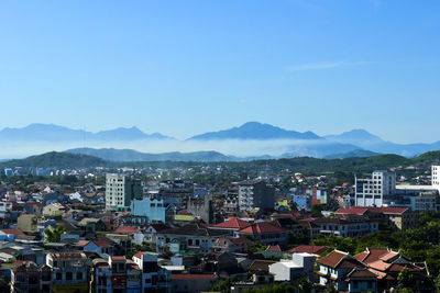 High angle view of cityscape