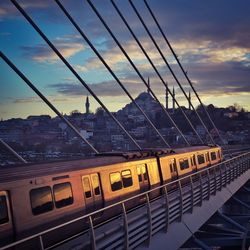 Railroad tracks at sunset