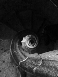 Angle view of spiral staircase