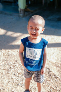 Full length of a boy smiling