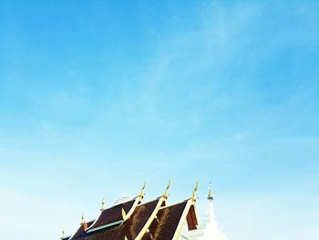 Low angle view of temple against sky