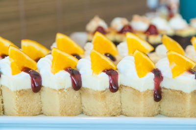 Close-up of cake in plate