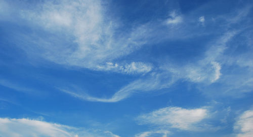 Low angle view of clouds in sky