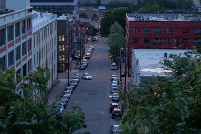 Street amidst buildings in town