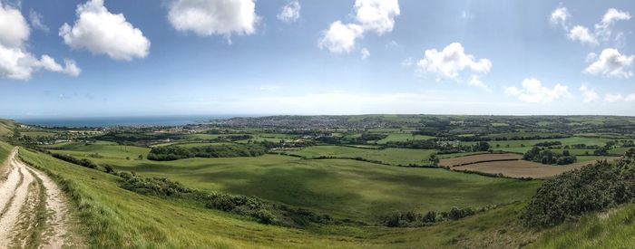 Panoramic view of landscape against sky