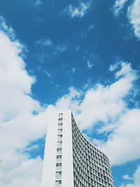 Low angle view of modern building against sky