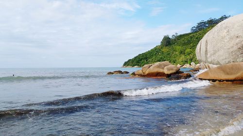 Scenic view of sea against sky