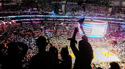 Group of people at music festival