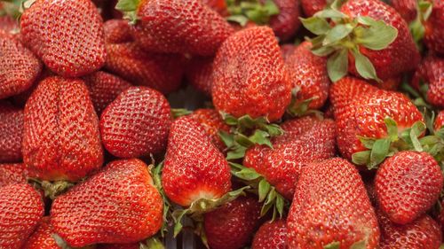 Full frame shot of strawberries