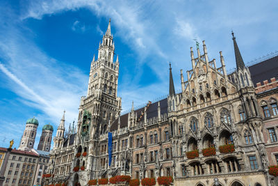 Low angle view of buildings against sky