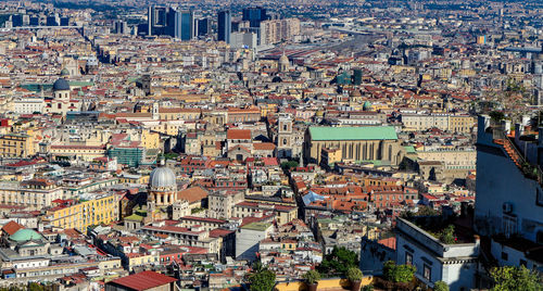 High angle shot of townscape