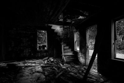 Interior of abandoned house