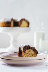 Close-up of cake in plate