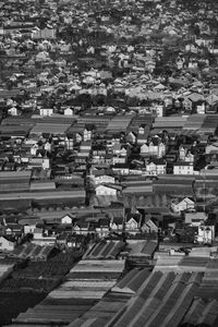 High angle view of townscape