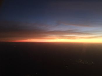 Scenic view of dramatic sky during sunset