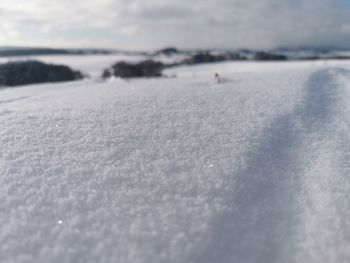 Surface level of snow covered land