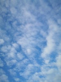 Low angle view of clouds in sky