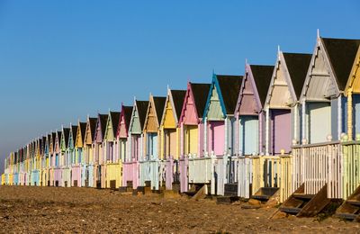 Beach huts in a row