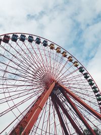 Low angle view of ferris wheel against sky